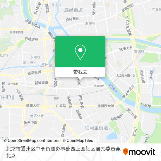 北京市通州区中仓街道办事处西上园社区居民委员会地图
