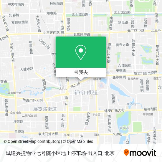 城建兴捷物业七号院小区地上停车场-出入口地图