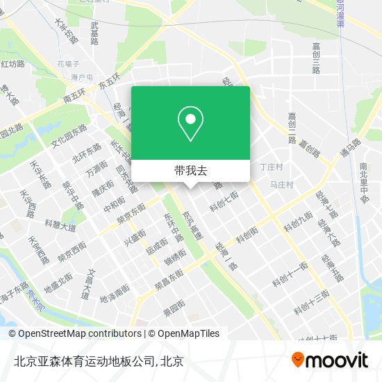 北京亚森体育运动地板公司地图