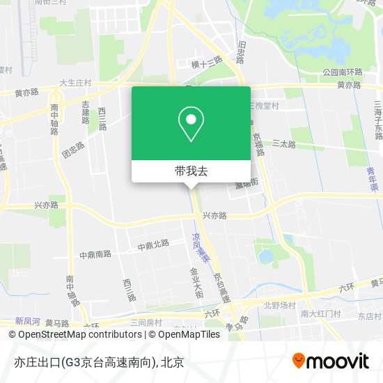 亦庄出口(G3京台高速南向)地图