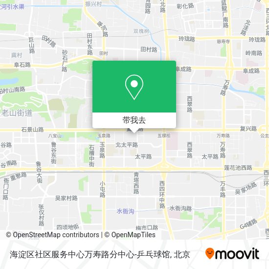 海淀区社区服务中心万寿路分中心-乒乓球馆地图