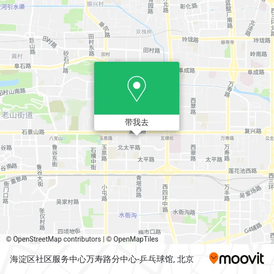 海淀区社区服务中心万寿路分中心-乒乓球馆地图