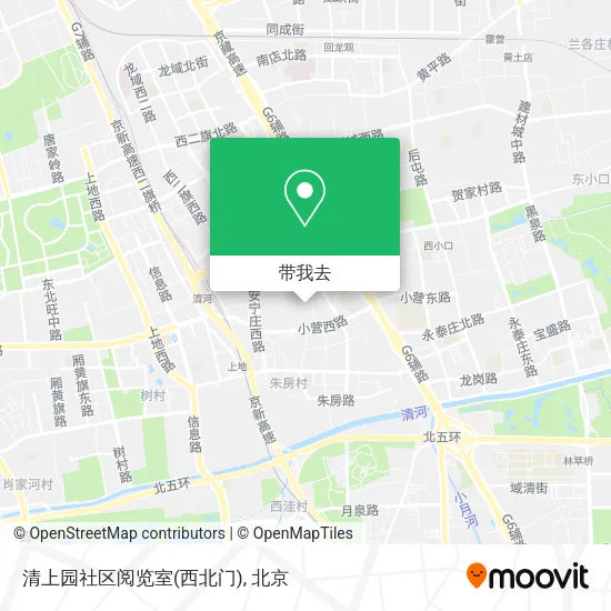 清上园社区阅览室(西北门)地图