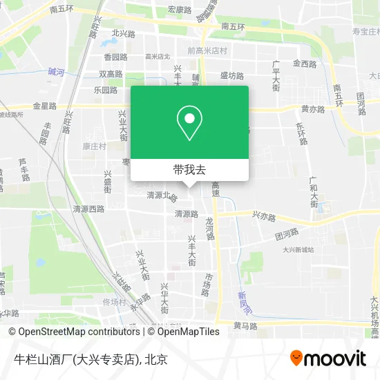 牛栏山酒厂(大兴专卖店)地图