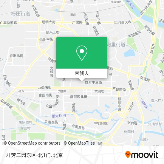 群芳二园东区-北1门地图