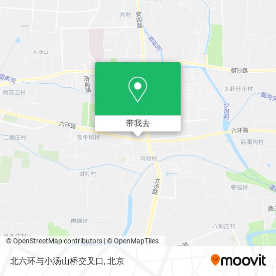 北六环与小汤山桥交叉口地图