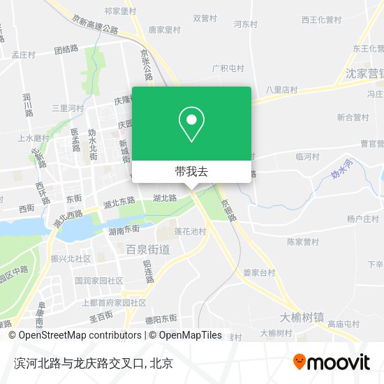 滨河北路与龙庆路交叉口地图