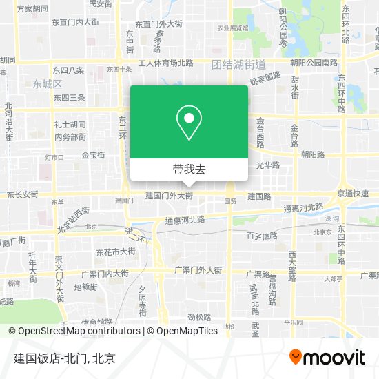 建国饭店-北门地图