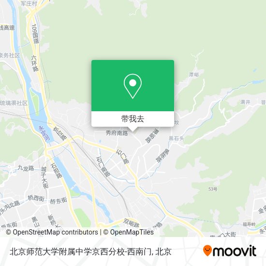 北京师范大学附属中学京西分校-西南门地图