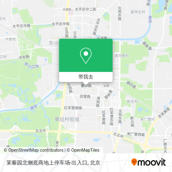 茉藜园北侧底商地上停车场-出入口地图