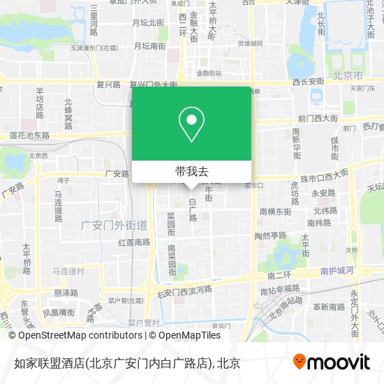 如家联盟酒店(北京广安门内白广路店)地图