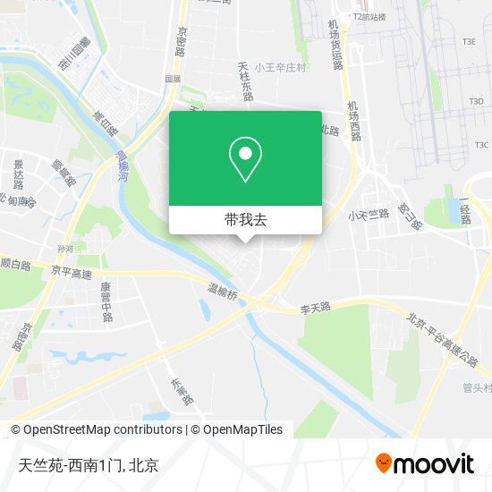 天竺苑-西南1门地图