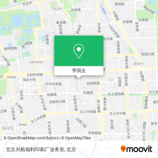 北京兴航福利印刷厂业务室地图
