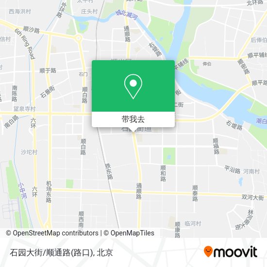石园大街/顺通路(路口)地图