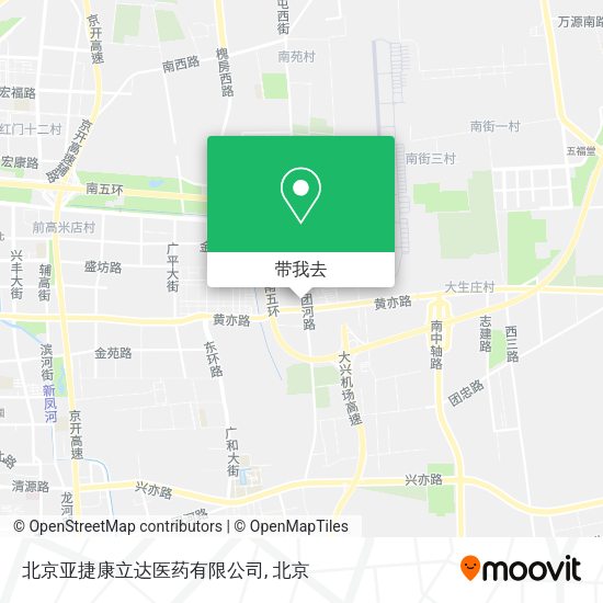 北京亚捷康立达医药有限公司地图