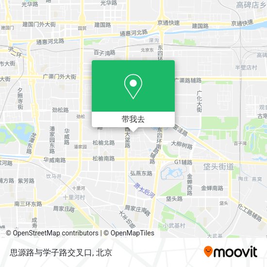思源路与学子路交叉口地图