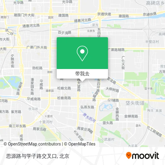 思源路与学子路交叉口地图