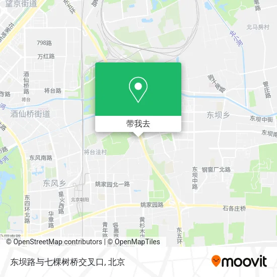 东坝路与七棵树桥交叉口地图