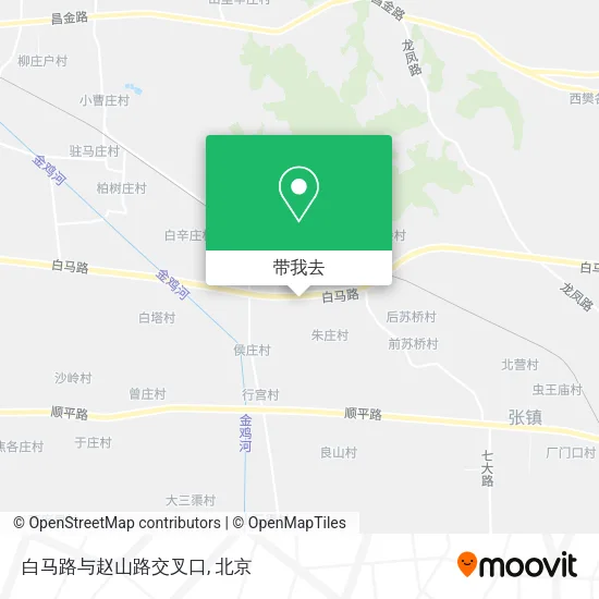 白马路与赵山路交叉口地图