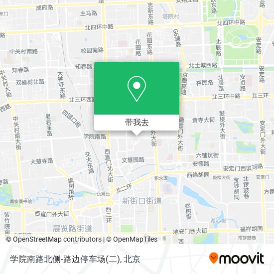 学院南路北侧-路边停车场(二)地图