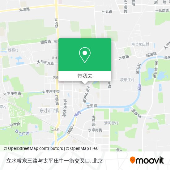 立水桥东三路与太平庄中一街交叉口地图