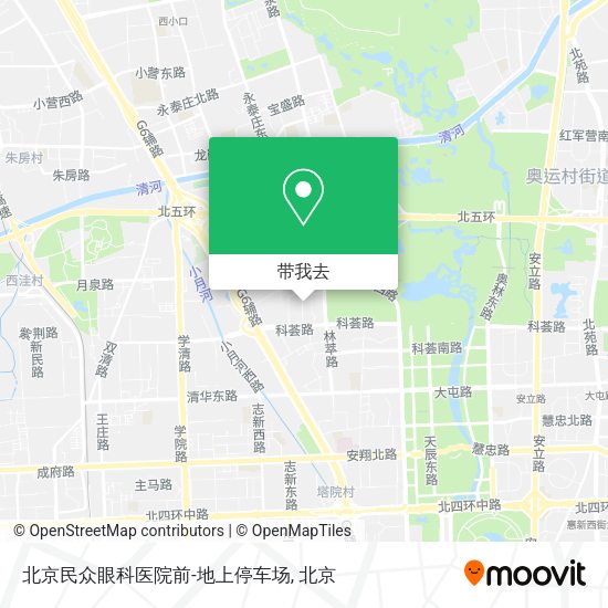 北京民众眼科医院前-地上停车场地图