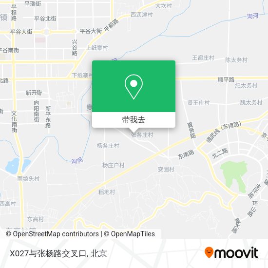 X027与张杨路交叉口地图