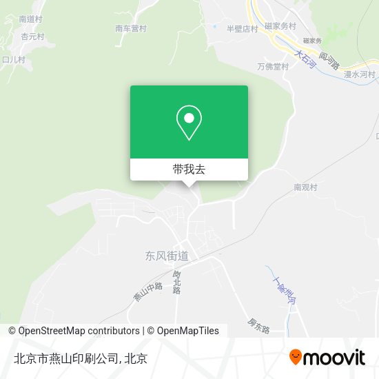 北京市燕山印刷公司地图