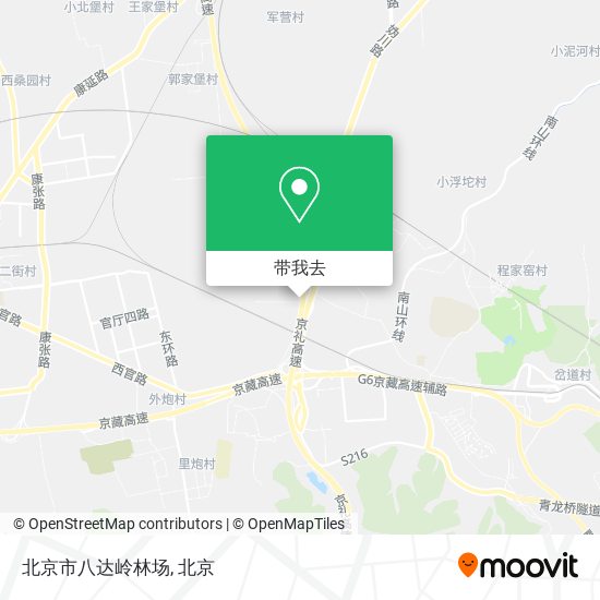 北京市八达岭林场地图