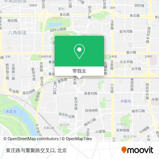 黄庄路与重聚路交叉口地图