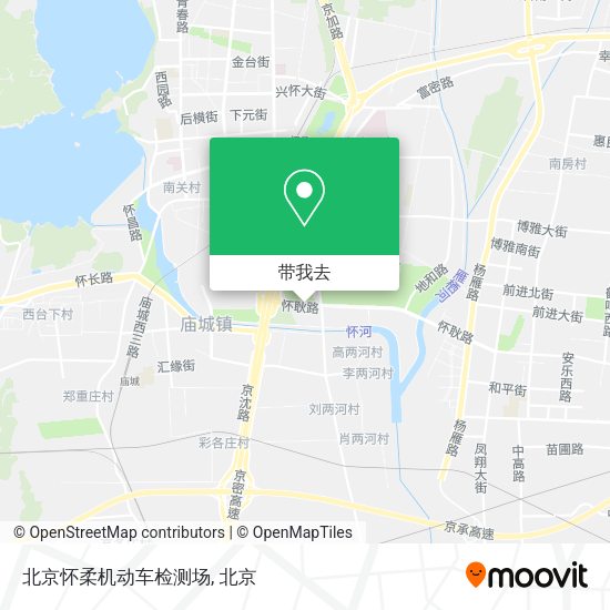 北京怀柔机动车检测场地图