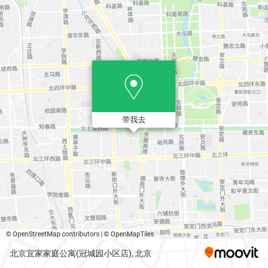 北京宜家家庭公寓(冠城园小区店)地图