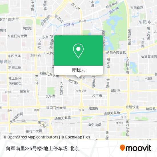 向军南里3-5号楼-地上停车场地图