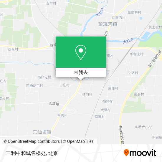 三利中和城售楼处地图