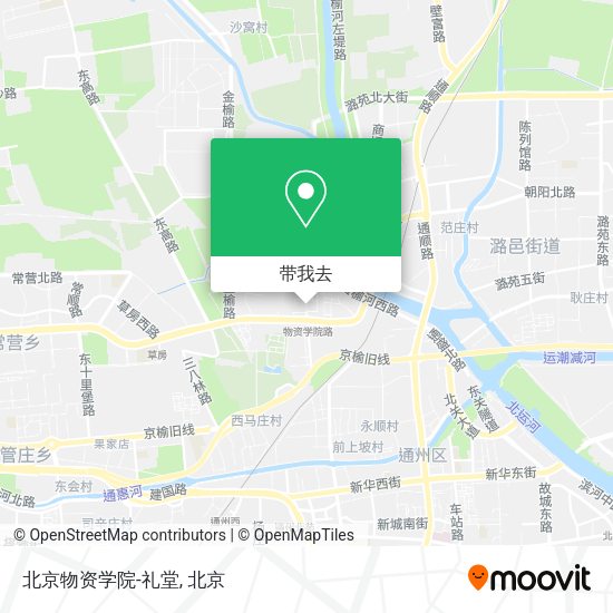 北京物资学院-礼堂地图