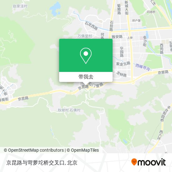 京昆路与苛萝坨桥交叉口地图