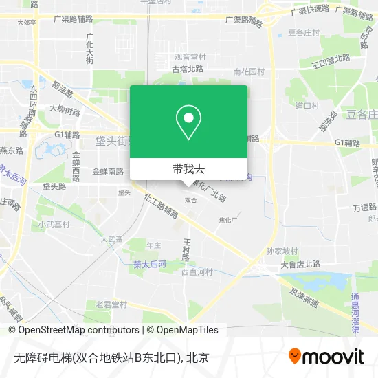 无障碍电梯(双合地铁站B东北口)地图