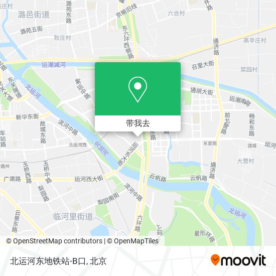 北运河东地铁站-B口地图