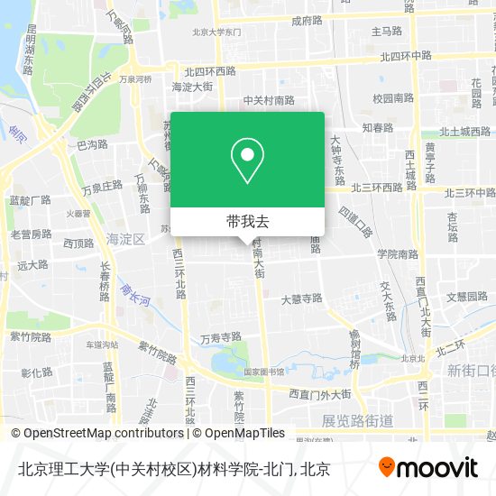 北京理工大学(中关村校区)材料学院-北门地图