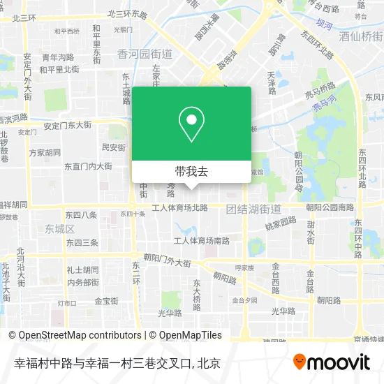 幸福村中路与幸福一村三巷交叉口地图