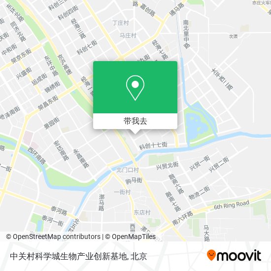 中关村科学城生物产业创新基地地图