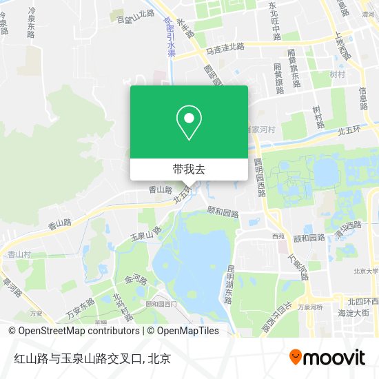 红山路与玉泉山路交叉口地图