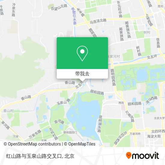 红山路与玉泉山路交叉口地图