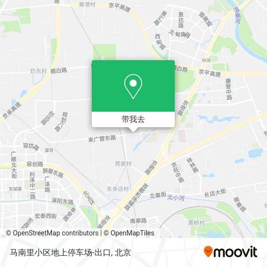 马南里小区地上停车场-出口地图