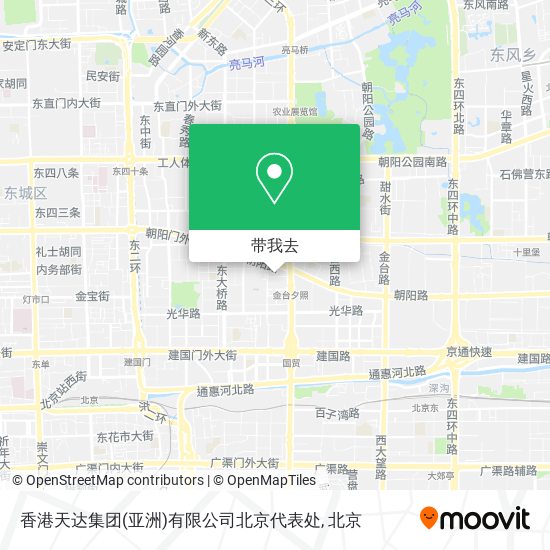 香港天达集团(亚洲)有限公司北京代表处地图