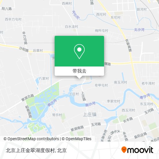 北京上庄金翠湖度假村地图