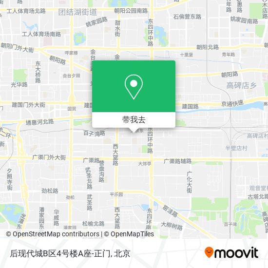 后现代城B区4号楼A座-正门地图