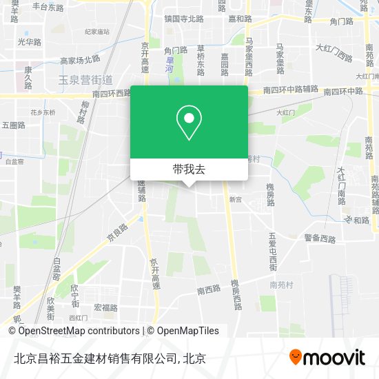 北京昌裕五金建材销售有限公司地图