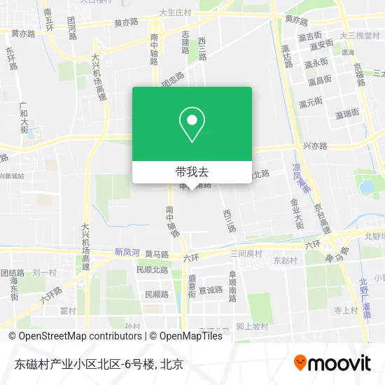 东磁村产业小区北区-6号楼地图