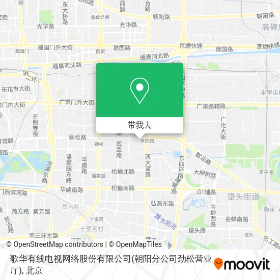 歌华有线电视网络股份有限公司(朝阳分公司劲松营业厅)地图